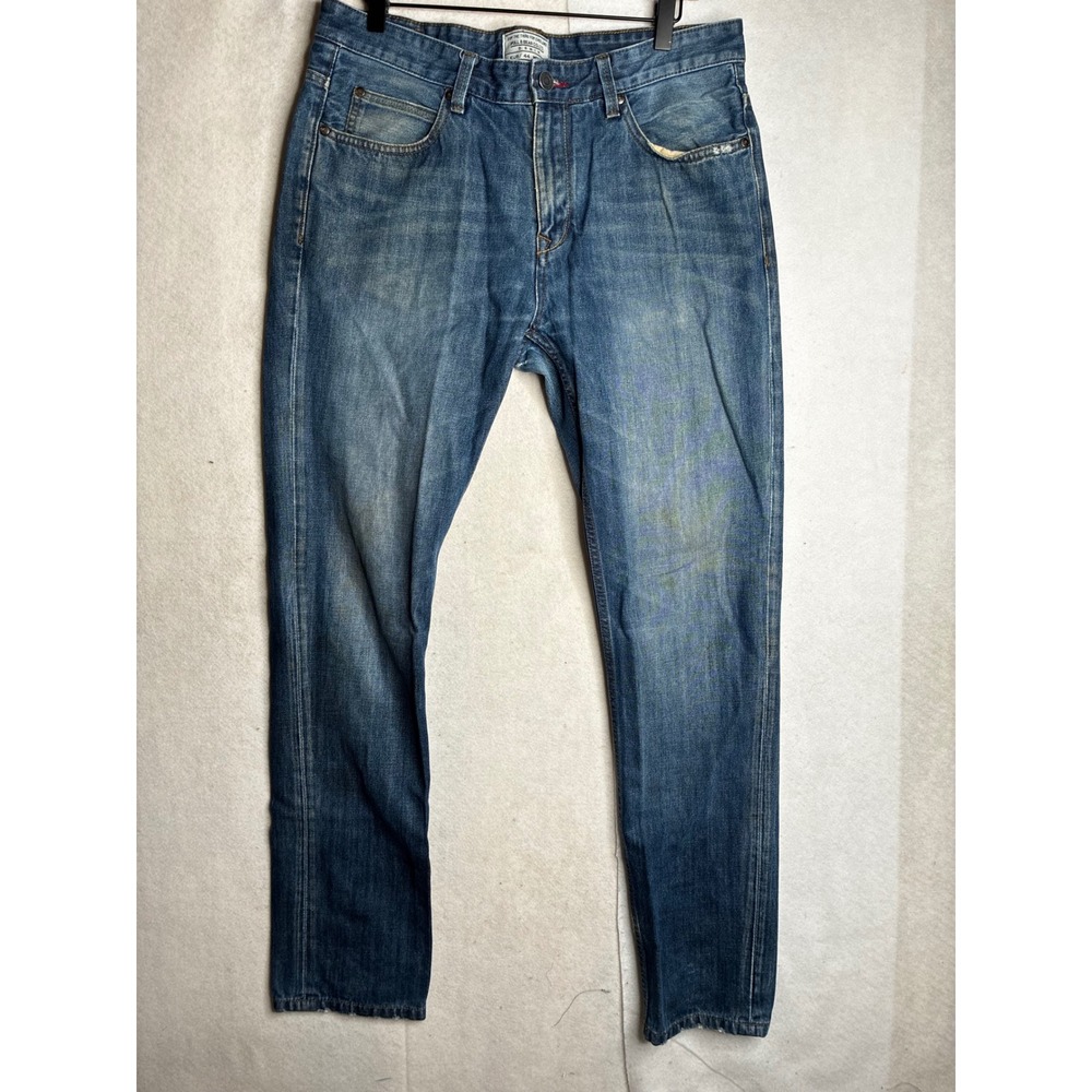 Pull&Bear Co Mens Straight‎ Leg Denim Jeans Blue Medium Wash Size 34x32